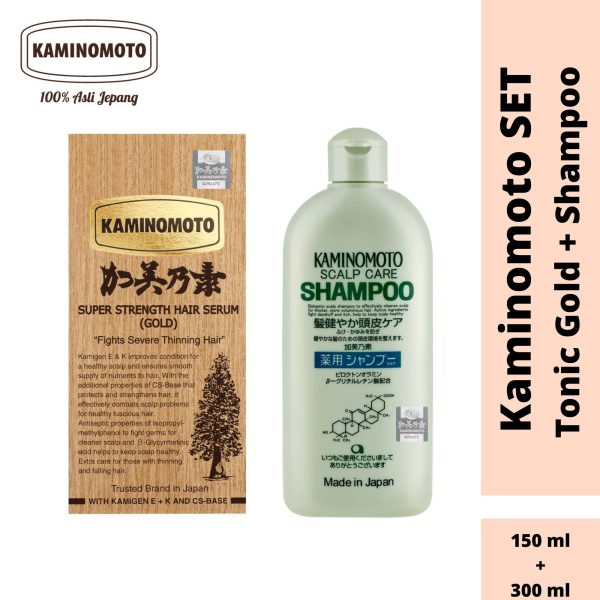 Kaminomoto Bundling Hair Tonic Gold & Shampoo
