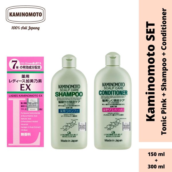 BUNDLING Kaminomoto Pink, Shampoo dan Conditioner