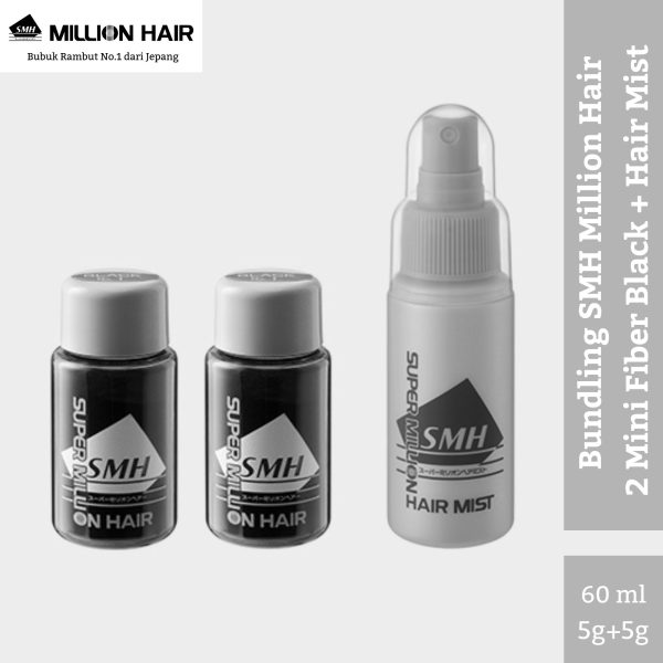 PAKET SMH Hair Mist 60 ml + 2 Mini Hair Fiber Black